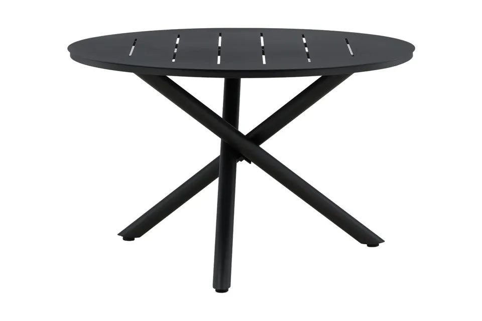 Matbord Utomhus Rund 120 cm Svart