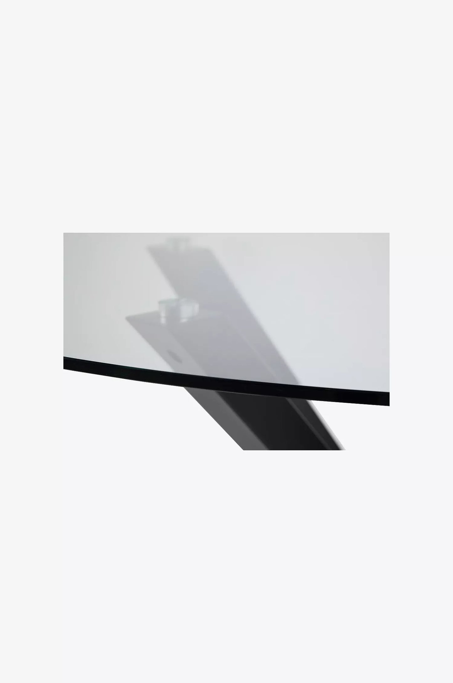 Orion Runt Matbord – Glas & Svart Stål Ø119 cm