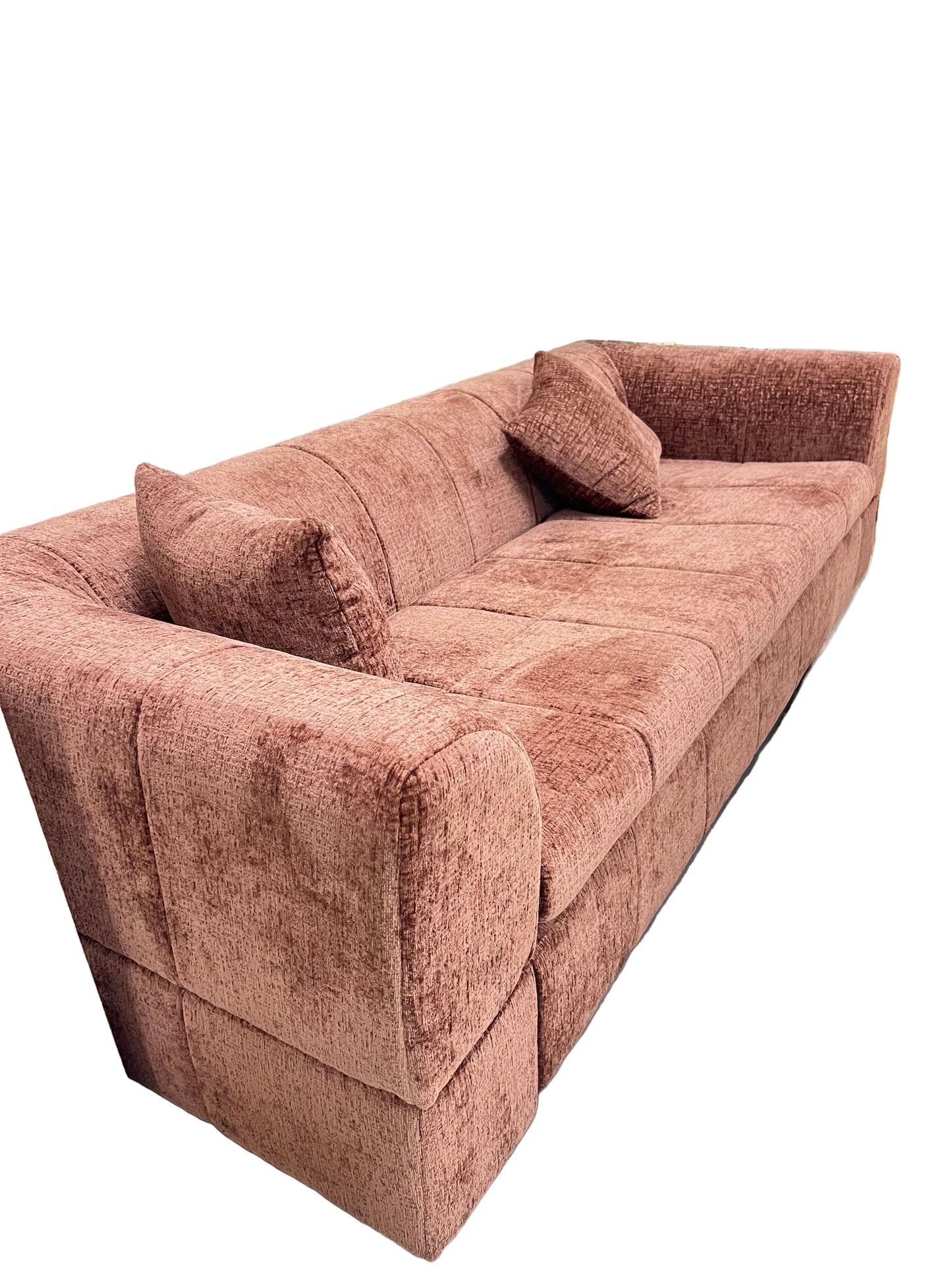 3-sits soffa i brun/orange