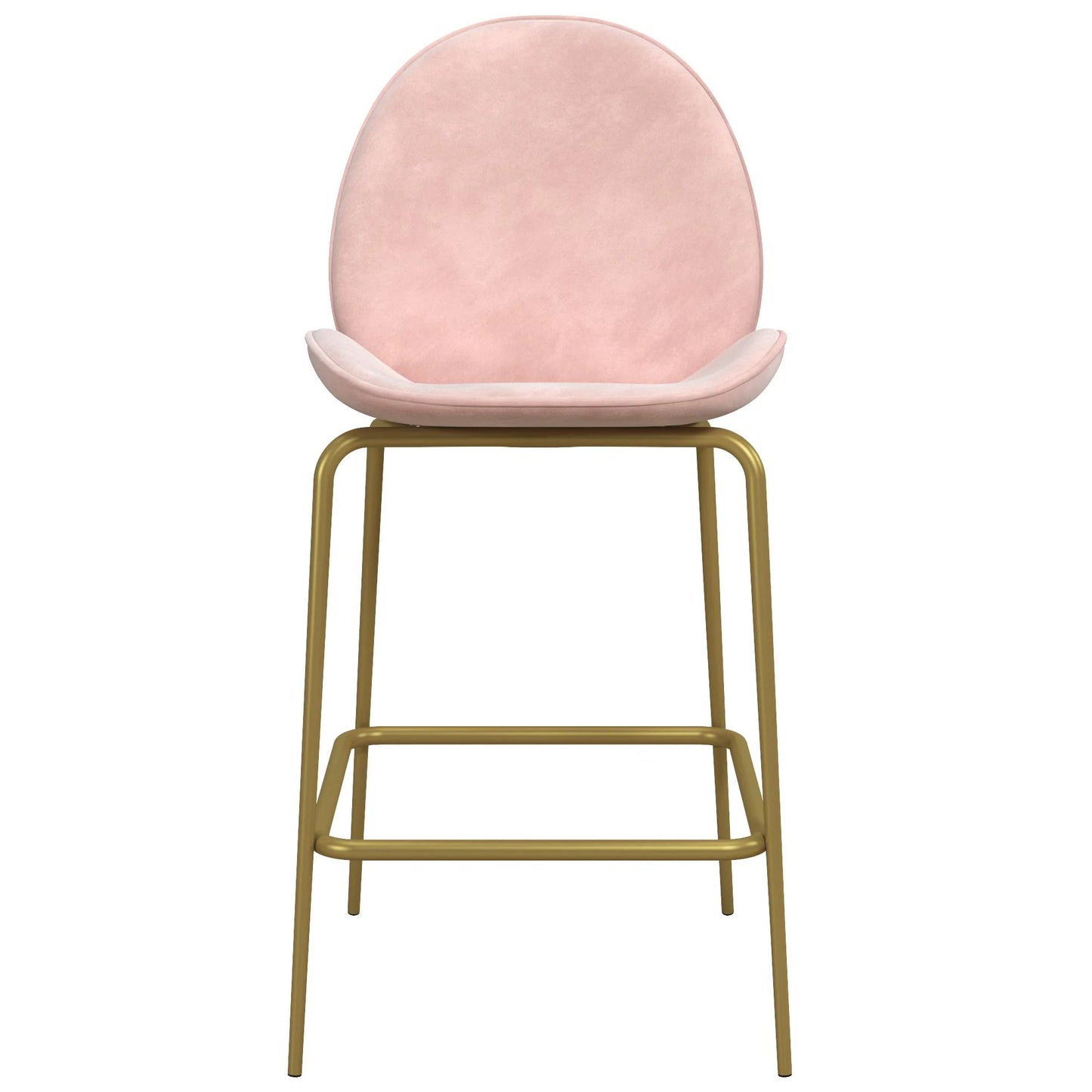 2-pack Barstol i lyxigt rosa sammet