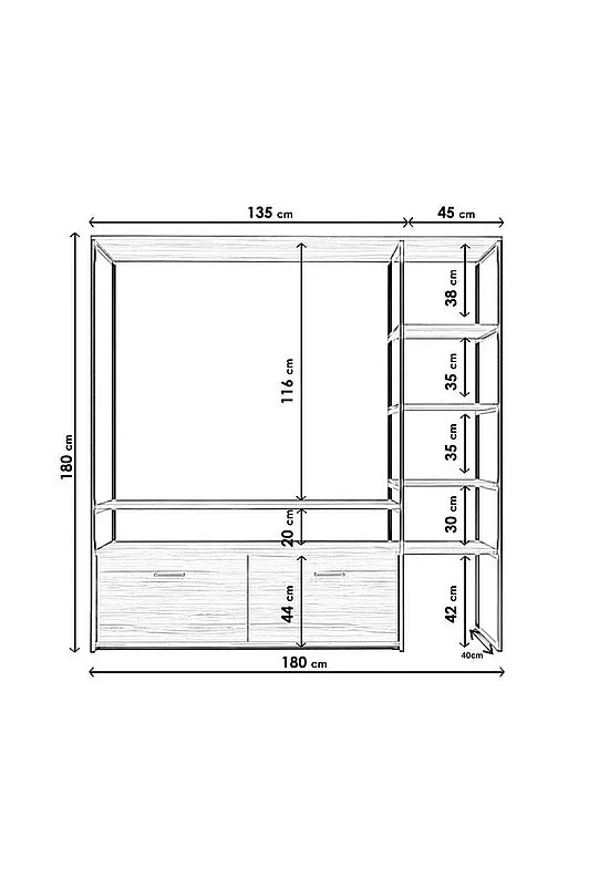TV-bänk “SteelFrame Vision”