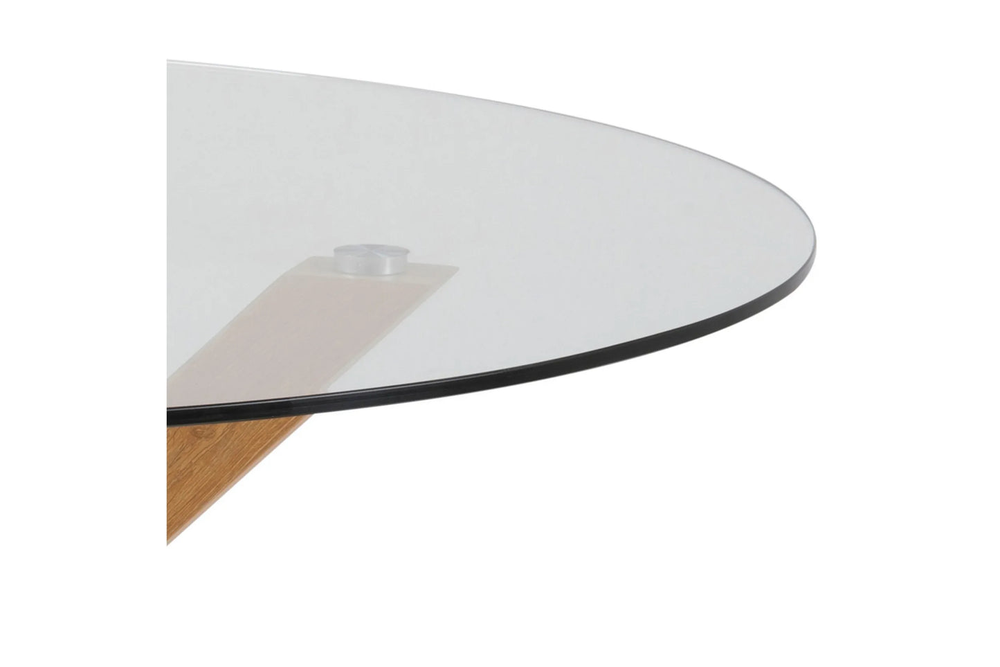 Matbord med elegant glasbordsskiva