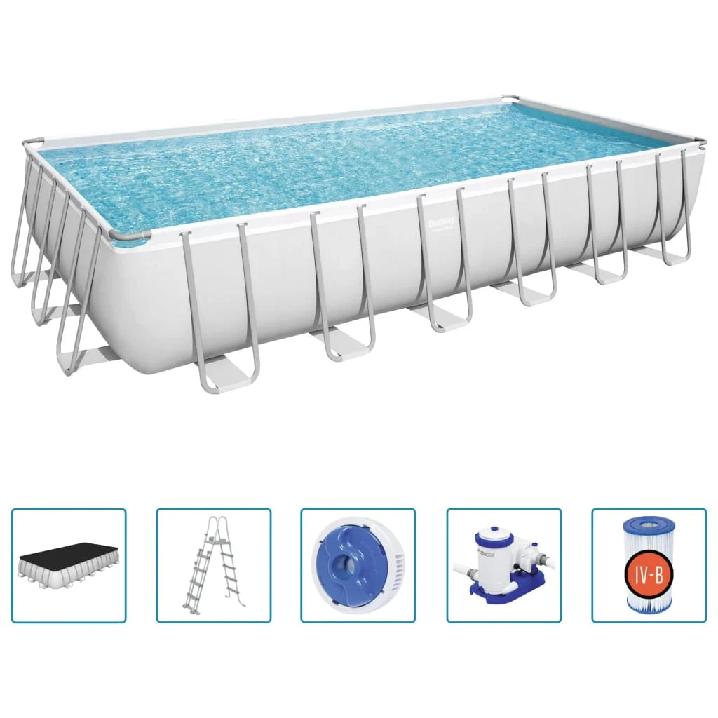 Bestway Power Steel Pool 732×366×132 cm – Komplett familjepoolpaket
