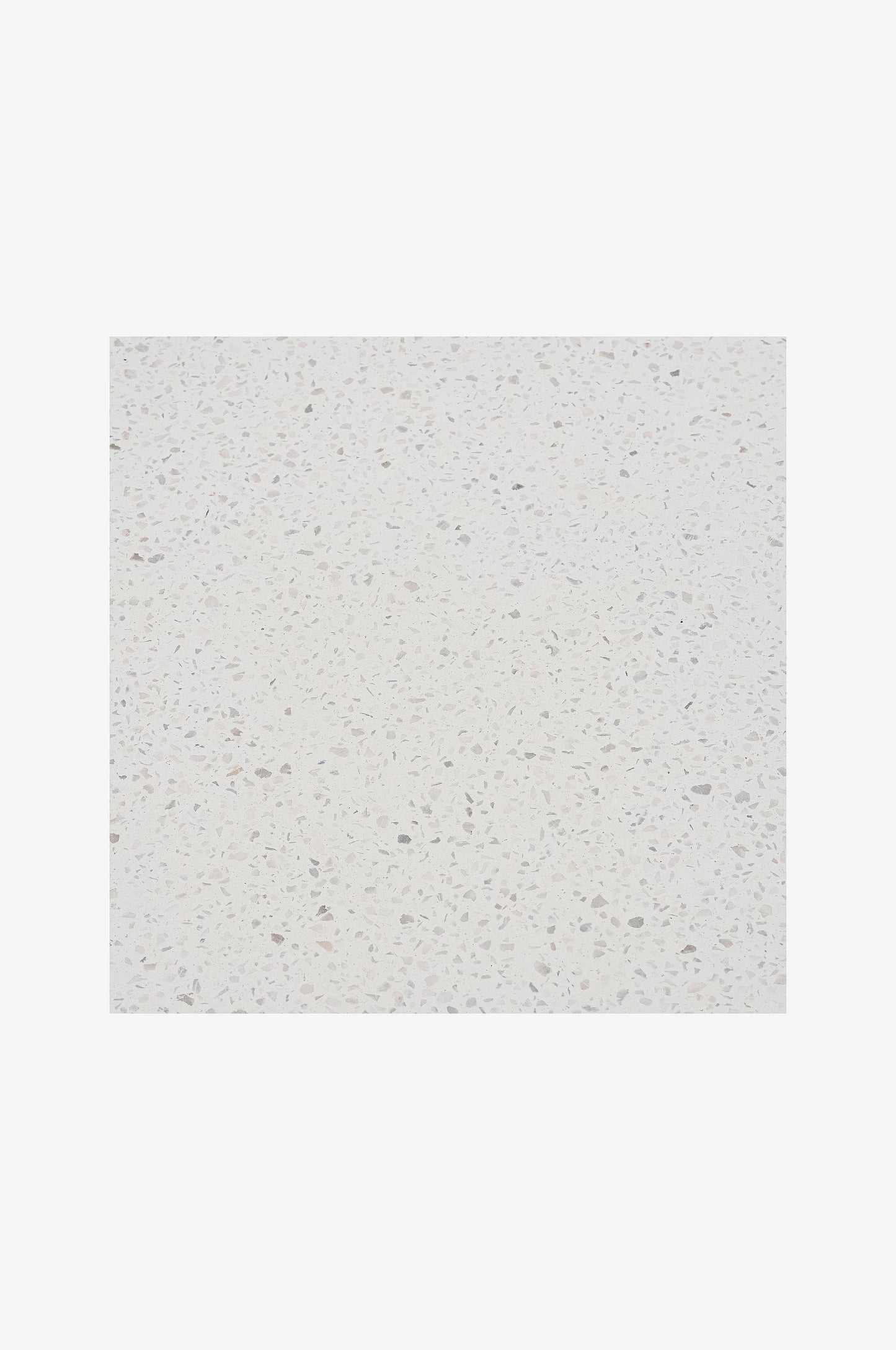 Runt matbord i akacia och terrazzo
