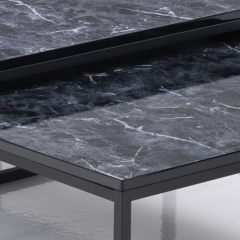2-set soffbord i marmorfinish