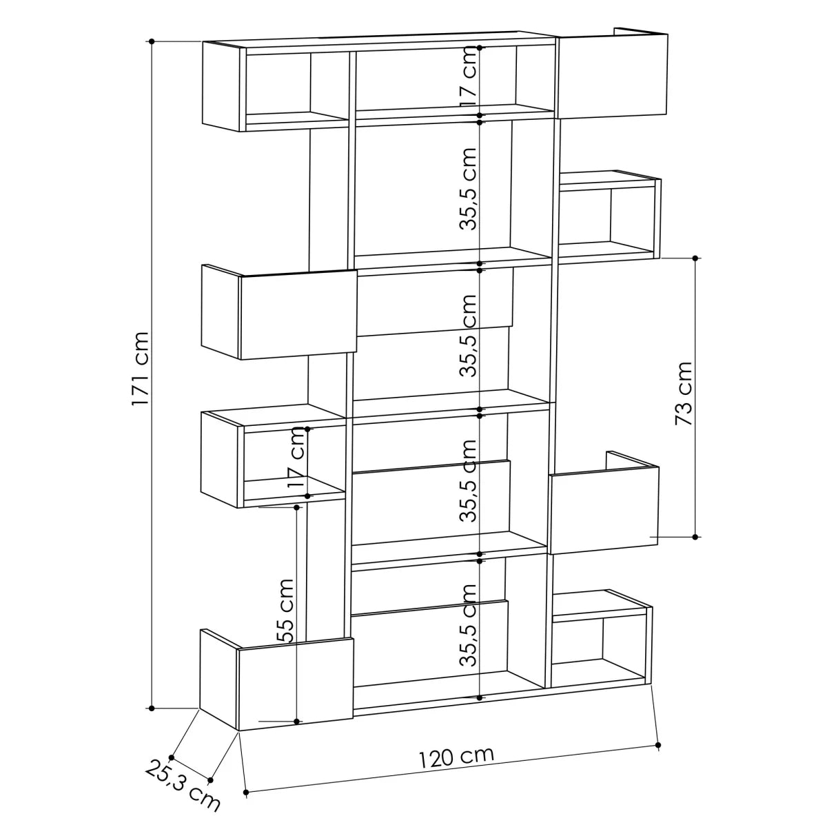 ScandiShelf Bokhylla