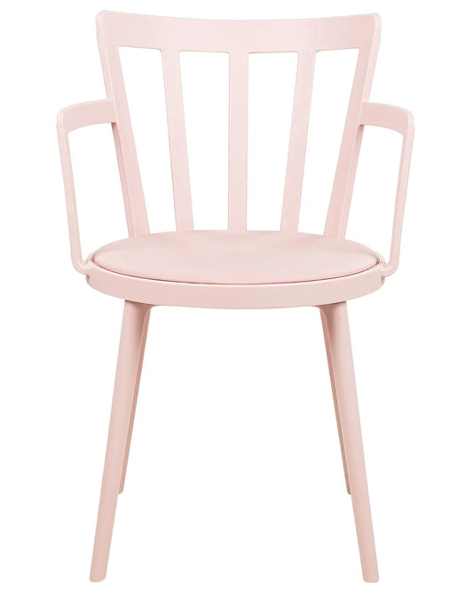 Elira matstol i rosa konstläder 4-pack
