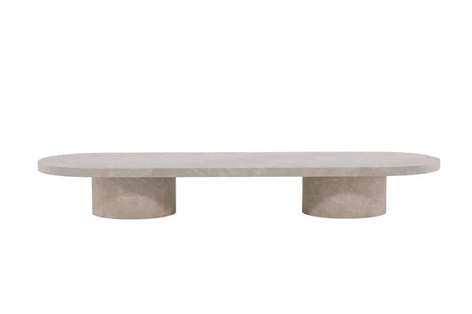 Verona Ovalt Soffbord – Sandsten Beige 190 cm