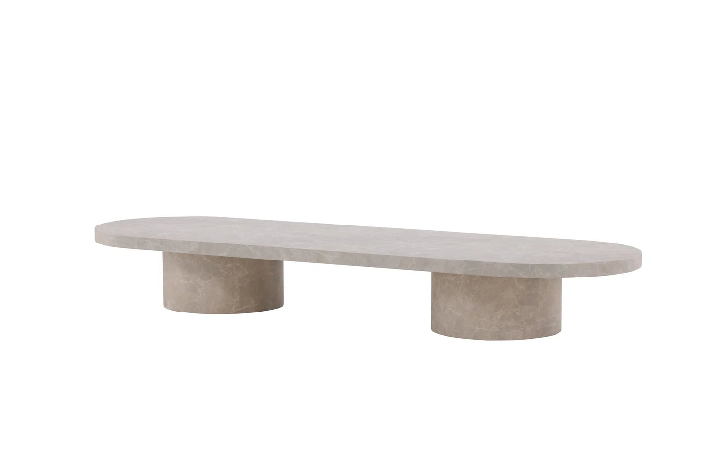 Verona Ovalt Soffbord – Sandsten Beige 190 cm