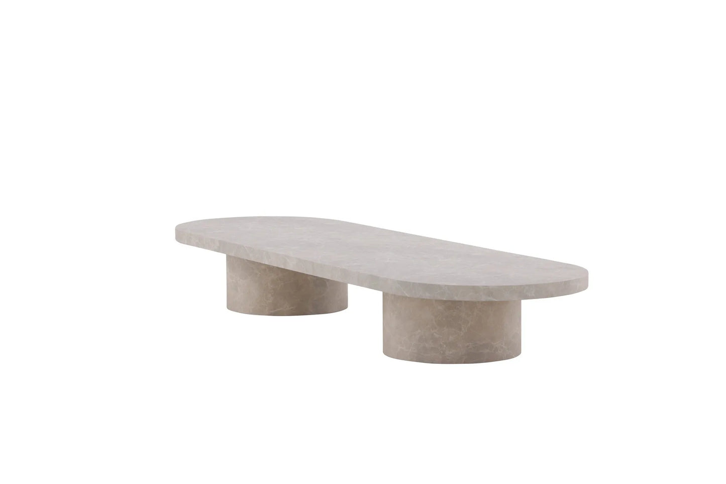 Verona Ovalt Soffbord – Sandsten Beige 190 cm