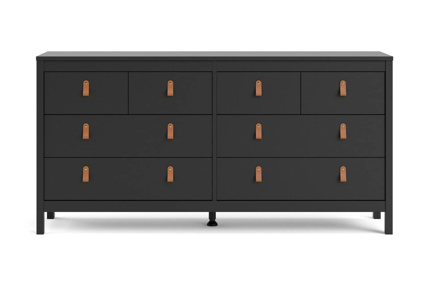 Nordvik 8-Drawer Dresser – Black Oak Look