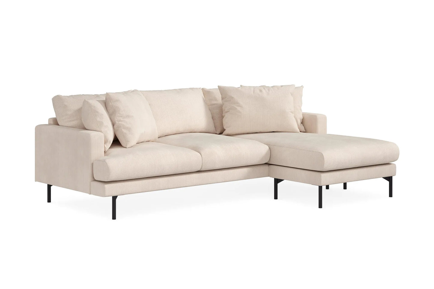 Nordvik Hörnsoffa i Beige Manchester – Högervänd