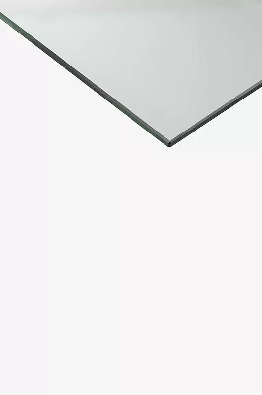 Orion Runt Matbord – Glas & Svart Stål Ø119 cm