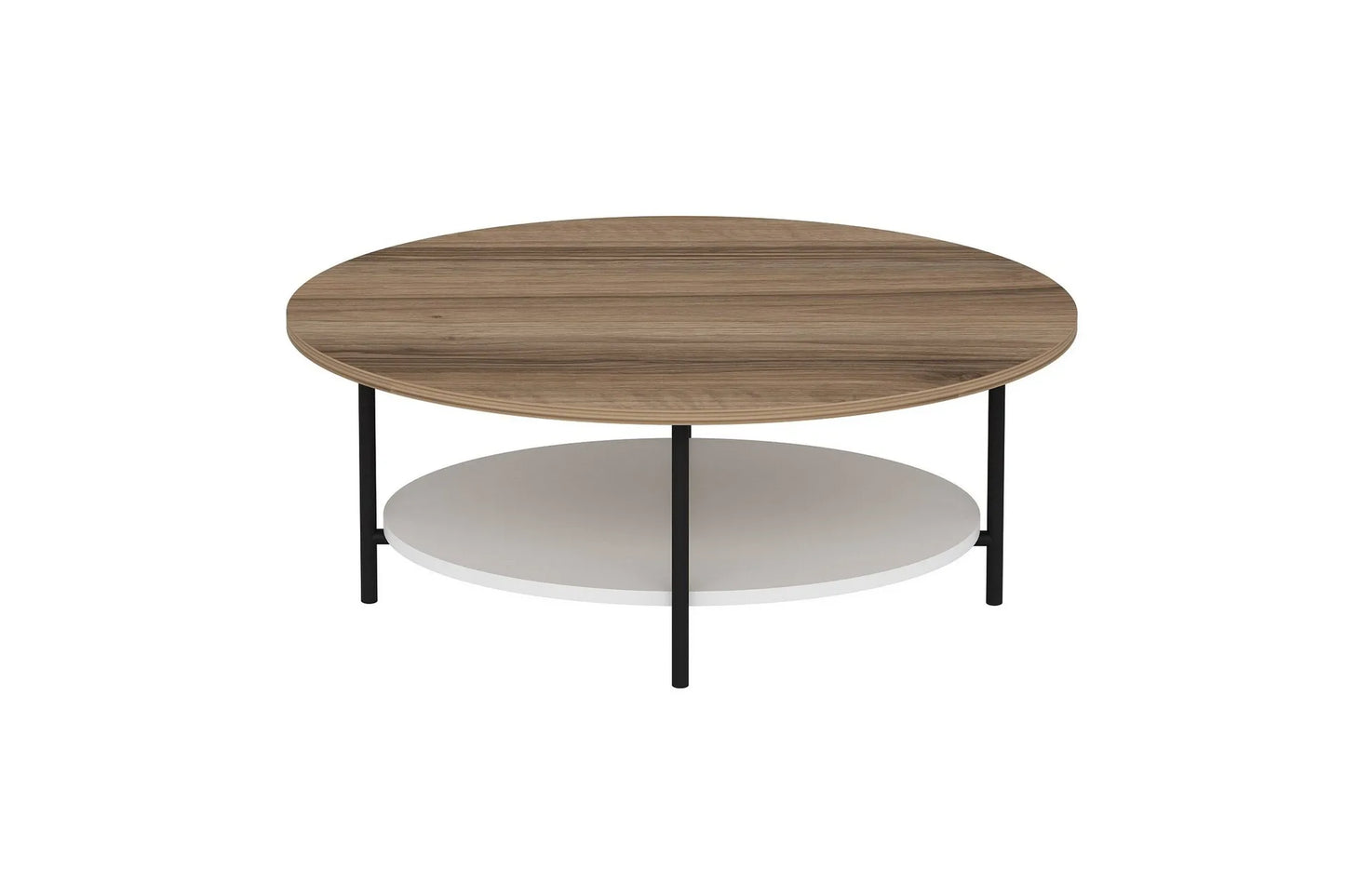 Nordvik Soffbord – Eklook & Svarta Ben 90 × 60 cm