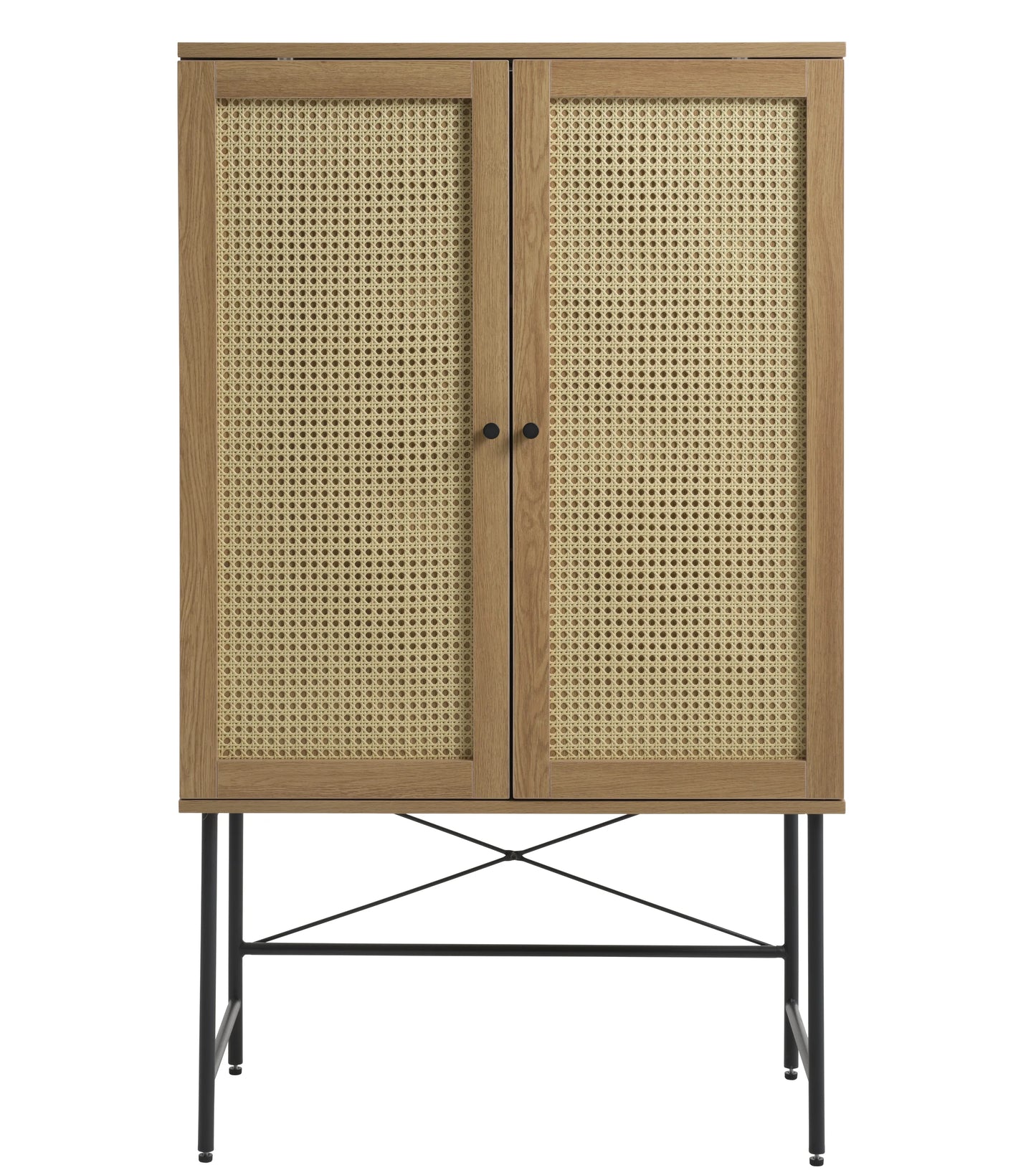 Sorrento Skåp – Rotting & Svart Metall 80 cm