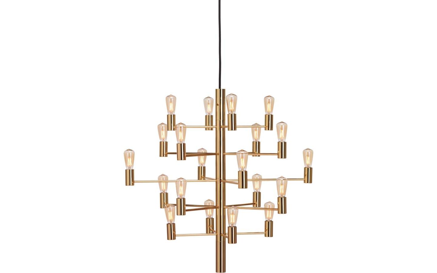 Nola Takkrona 70cm LED 20x2,5W Satinmässing