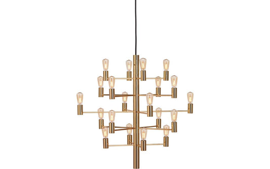 Nola Takkrona 70cm LED 20x2,5W Satinmässing