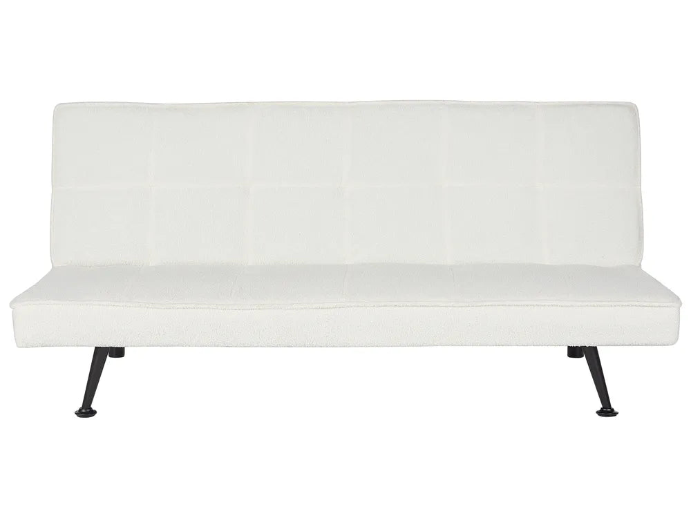 NOVA 3-sits Bäddsoffa i Bouclé – Vit