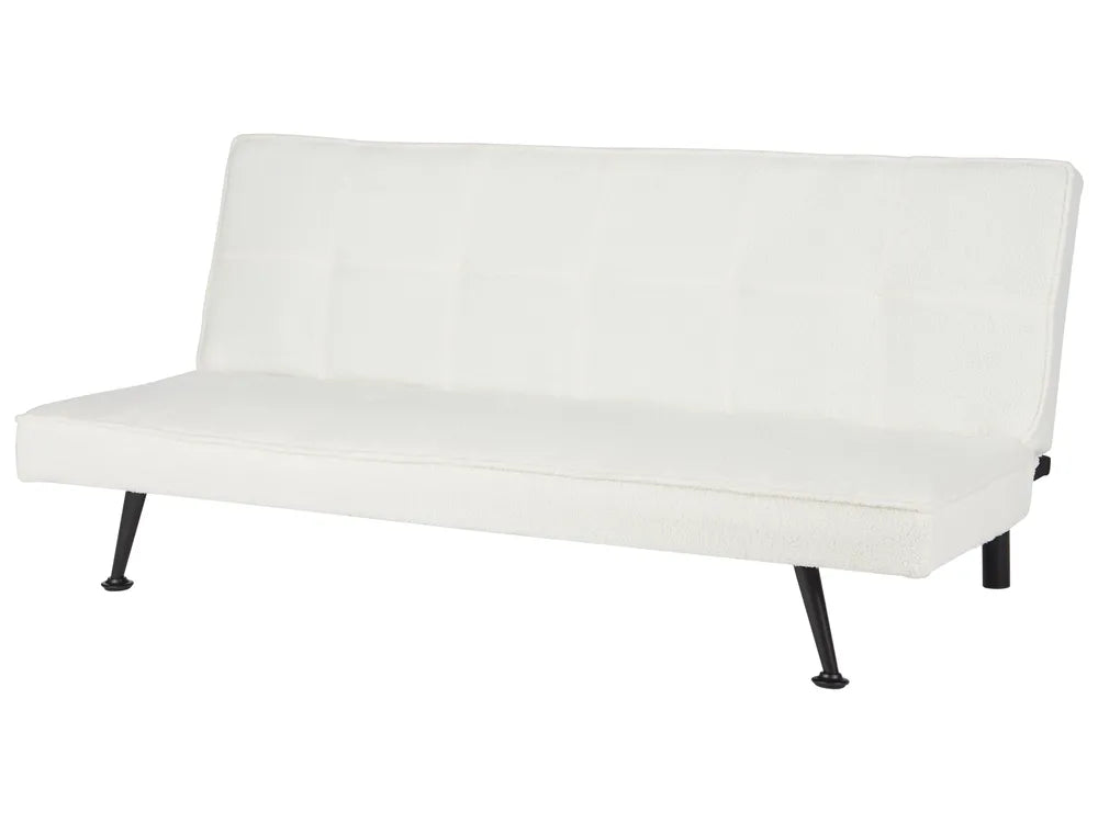 NOVA 3-sits Bäddsoffa i Bouclé – Vit