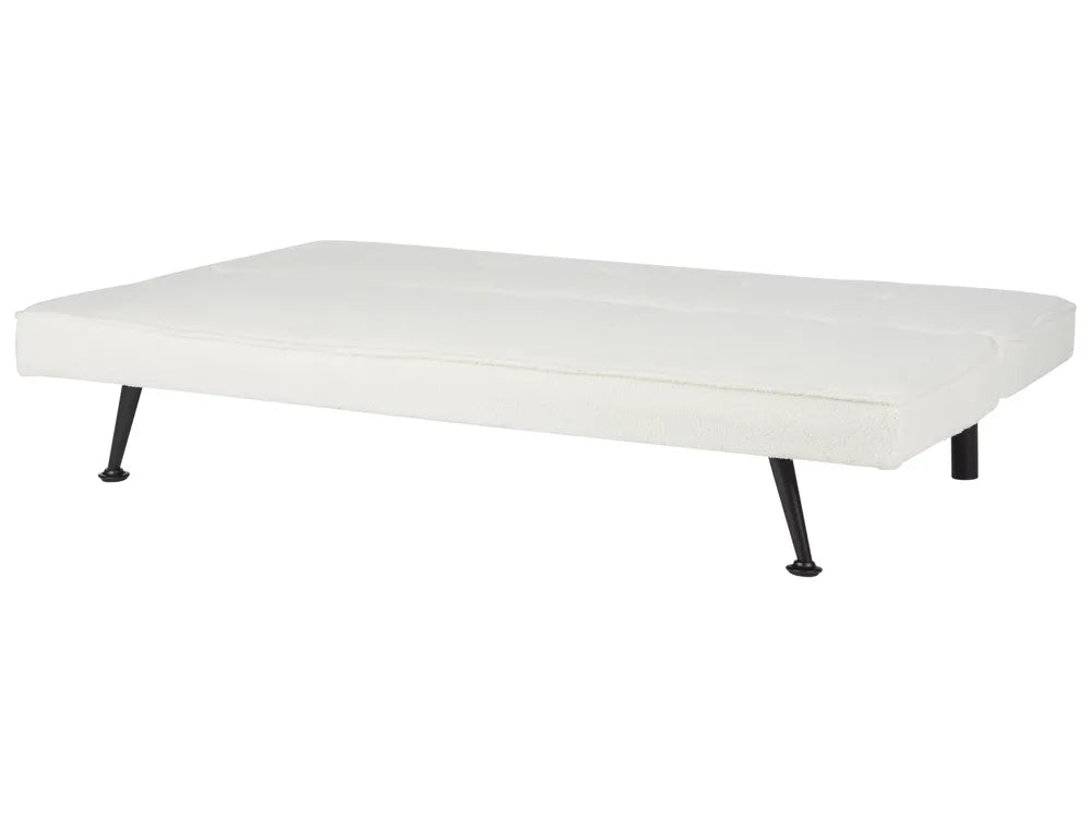 NOVA 3-sits Bäddsoffa i Bouclé – Vit