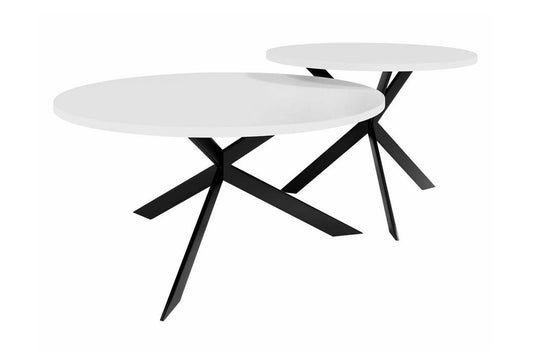 Set med 2 runda soffbord
