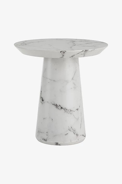 Runt sideboard i marmorlook