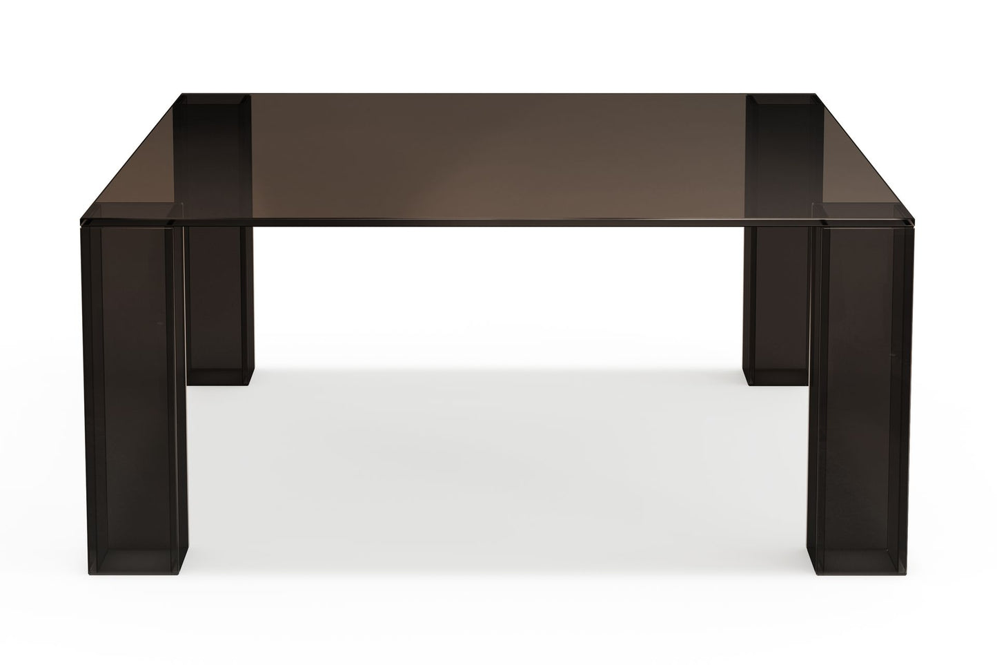 Kvadratiskt Soffbord 90x90x30 cm i glas - Brun